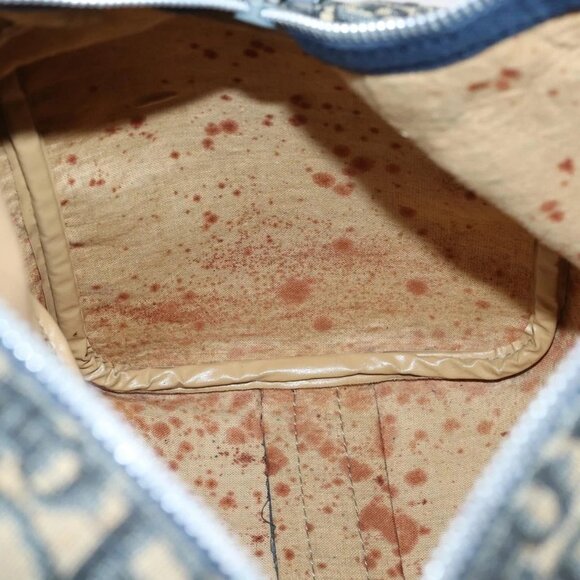 Christian Dior Trotter Canvas Hand Bag Navy Auth BA5304 - Picture 12 of 16